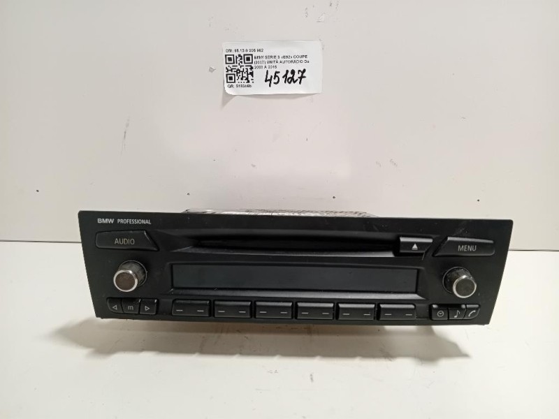 Unità Autoradio 65129205962 Bmw Serie 3 E92 Coupe 2007