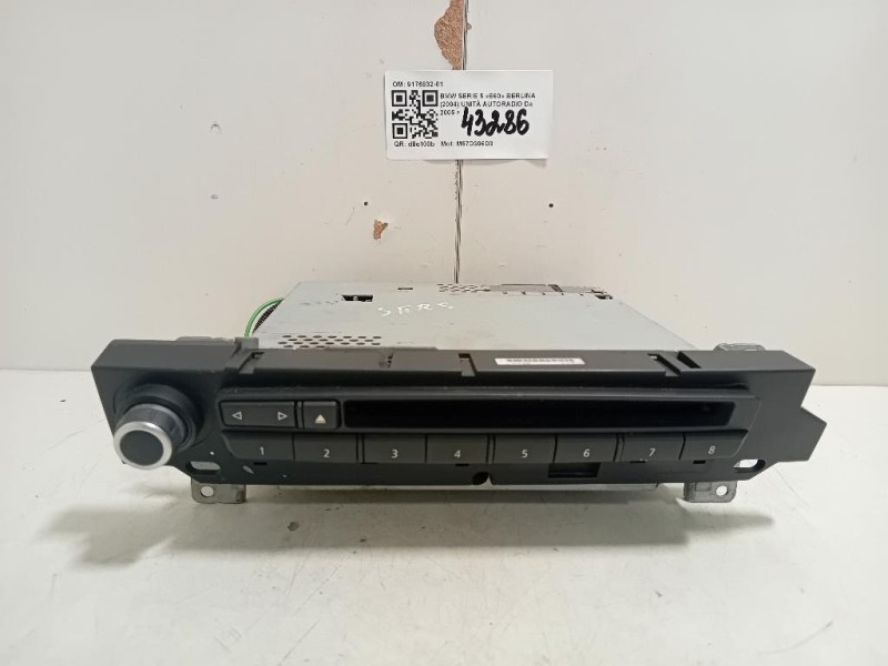 Unità Autoradio 9176832-01 Bmw Serie 5 E60 Berlina 2004