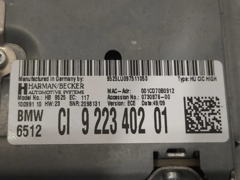 Unità Autoradio CI 9 223 402 01 Bmw Serie 5 F07 GT 2010