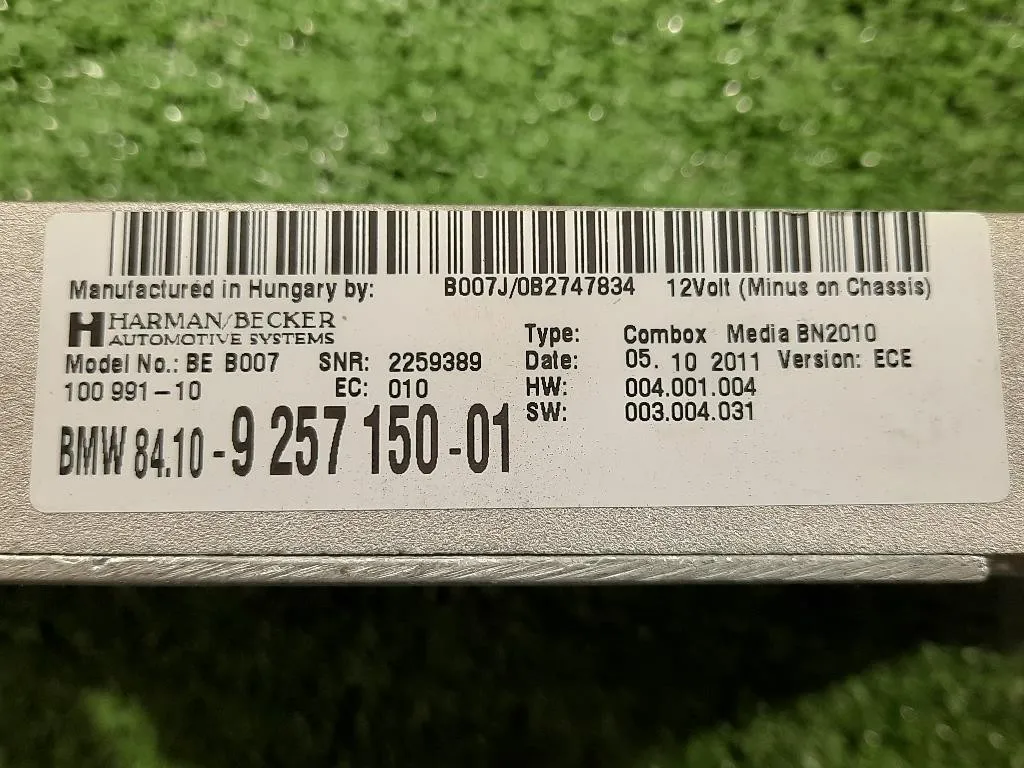 Unità Autoradio 8410-9257150-01 Bmw Serie 5 F10 Berlina 2010