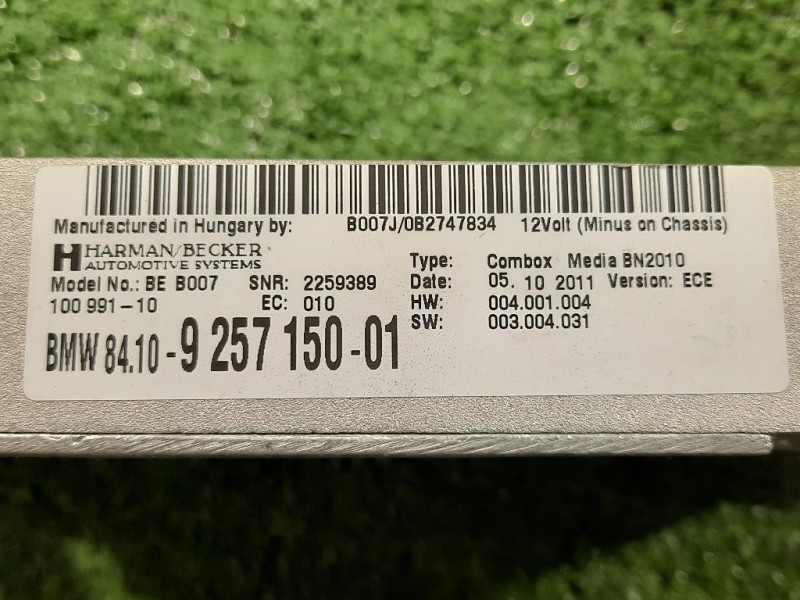 Unità Autoradio 8410-9257150-01 Bmw Serie 5 F10 Berlina 2010