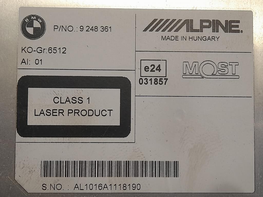 Unità Autoradio 9248361 Bmw Serie 5 F10 Berlina 2010