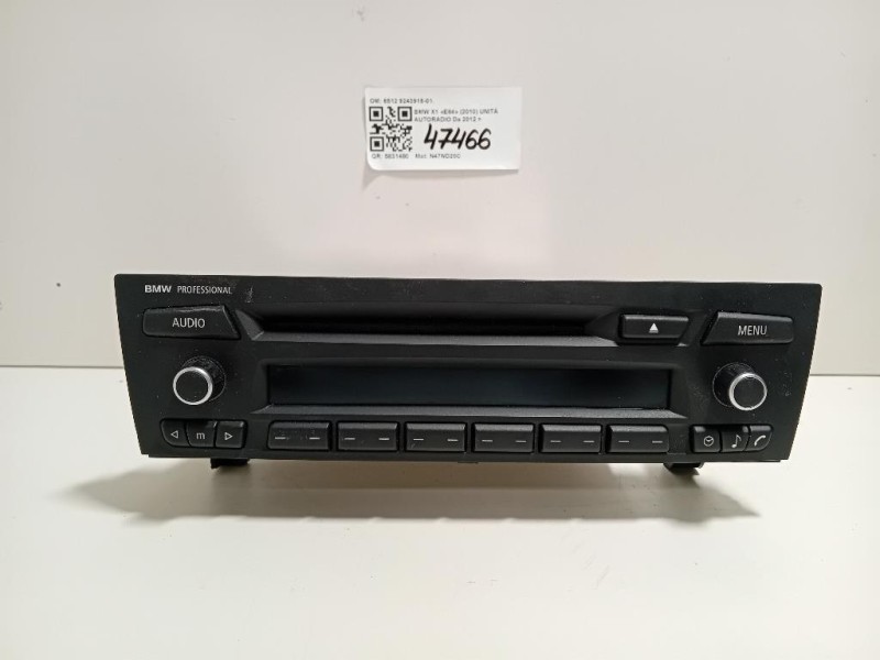 Unità Autoradio 6512 9243916-01 Bmw X1 E84 2010