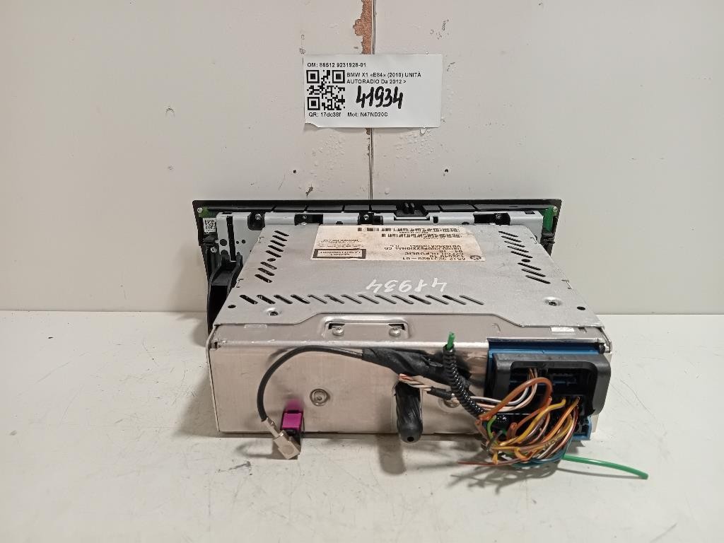 Unità Autoradio 86512 9231928-01 Bmw X1 E84 2010