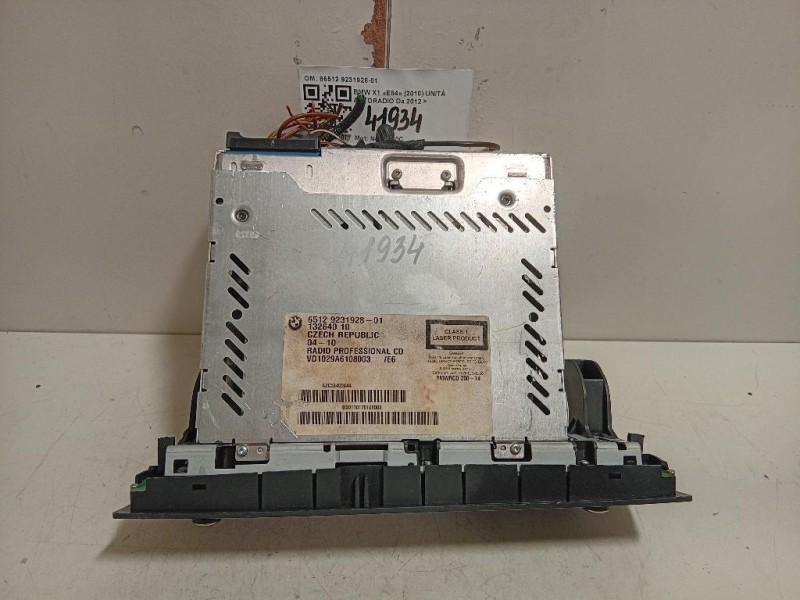 Unità Autoradio 86512 9231928-01 Bmw X1 E84 2010