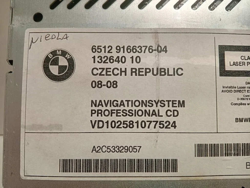 Unità Autoradio 6512 9166376-04 Bmw X3 E83 2004