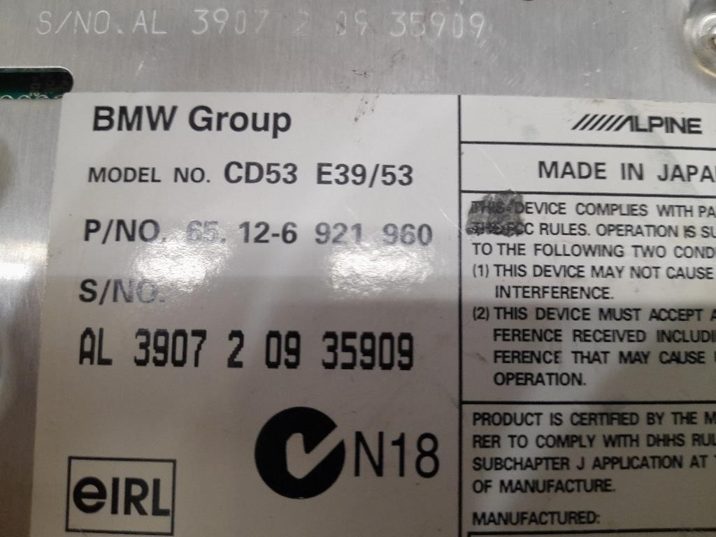 Unità Autoradio 65126921960 Bmw X5 E53 2000