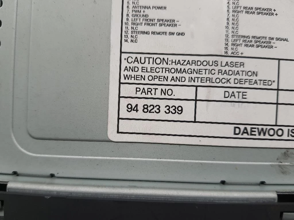 Unità Autoradio 94823339 Chevrolet AVEO II 2007