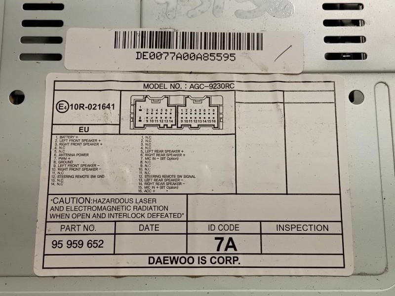 Unità Autoradio 10R-021641 Chevrolet Captiva I 2007