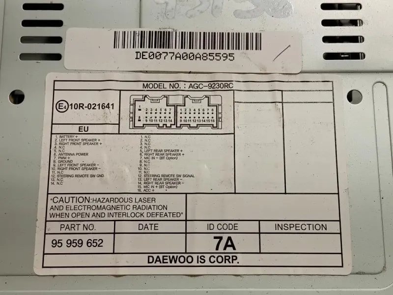 Unità Autoradio 10R-021641 Chevrolet Captiva I 2007