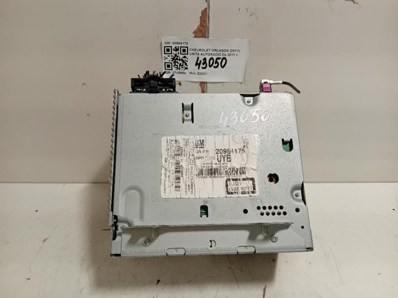 Unità Autoradio 20984175 Chevrolet Orlando 2011