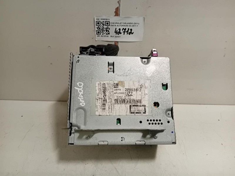 Unità Autoradio 20983513 Chevrolet Orlando 2011