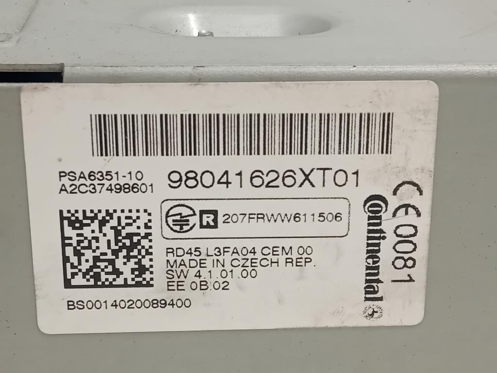 Unità Autoradio 98041626 Citroen Berlingo III 2015