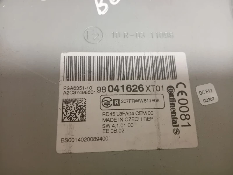 Unità Autoradio 98041626 Citroen Berlingo III 2015