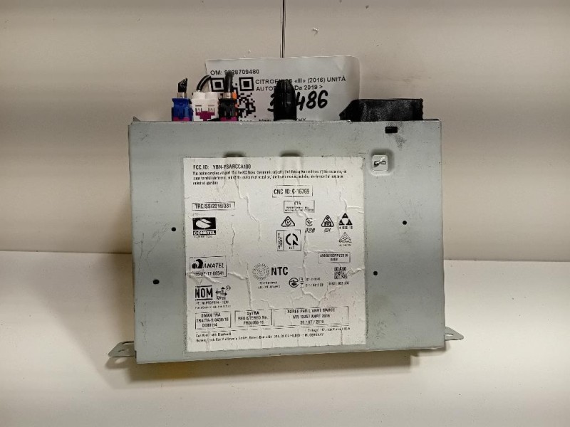 Unità Autoradio 9828709480 Citroen C3 III 2016