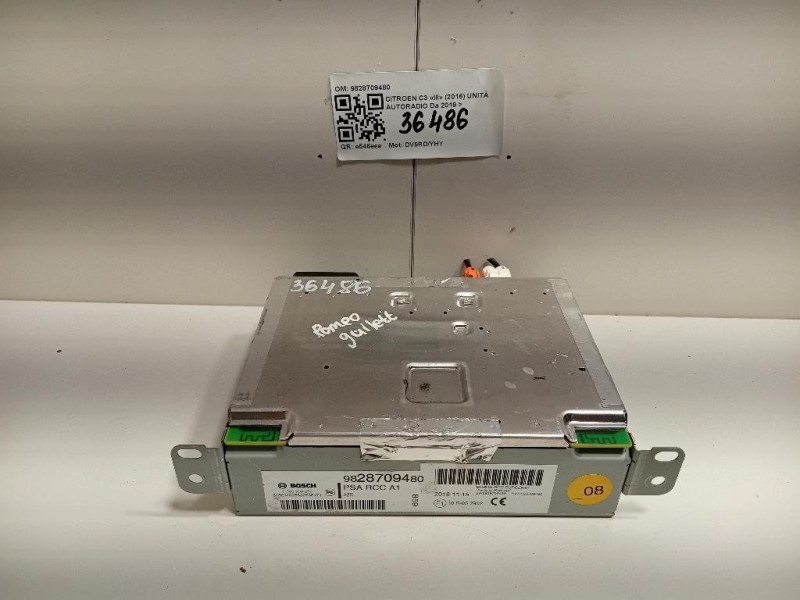 Unità Autoradio 9828709480 Citroen C3 III 2016
