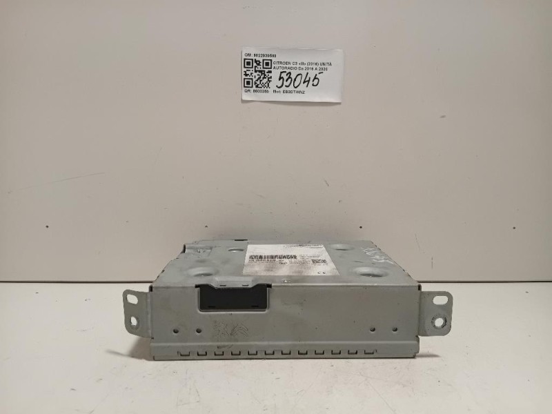 Unità Autoradio 9822939580 Citroen C3 III 2016