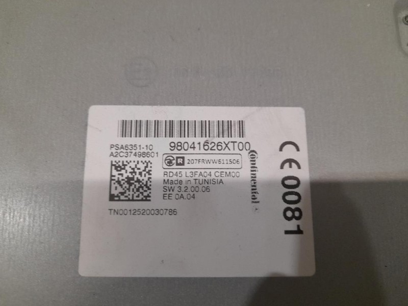 Unità Autoradio 98041626XT00 Citroen C3 Picasso 2013