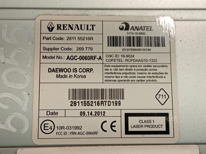 Unità Autoradio 269779 Dacia Duster I 2014