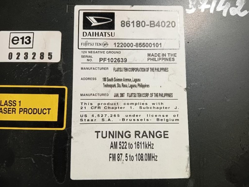 Unità Autoradio 86180-B4020 Daihatsu Terios II 2009
