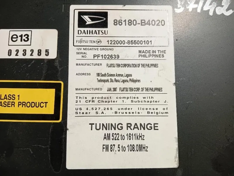 Unità Autoradio 86180-B4020 Daihatsu Terios II 2009