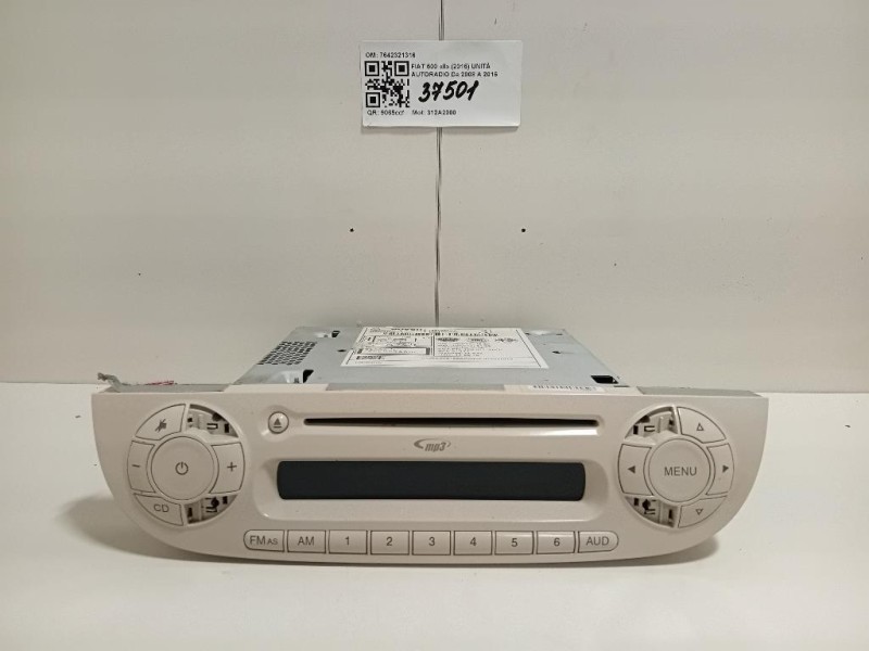 Unità Autoradio 7642321316 Fiat 500 II 2015