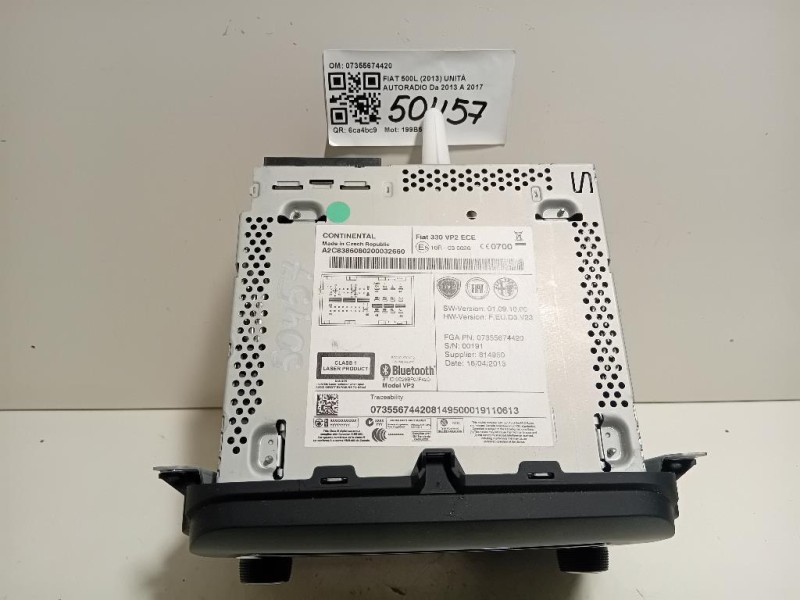 Unità Autoradio 07355674420 Fiat 500L 2013