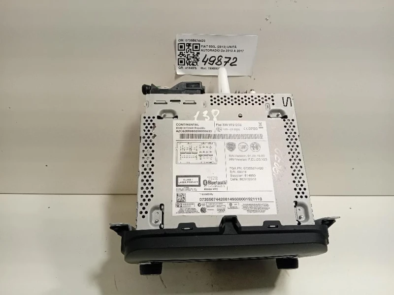 Unità Autoradio 07355674420 Fiat 500L 2013