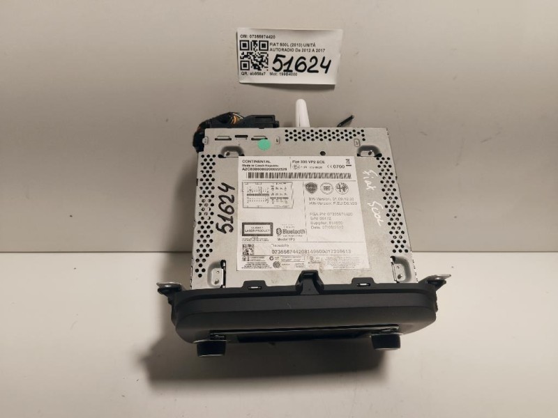 Unità Autoradio 07355674420 Fiat 500L 2013