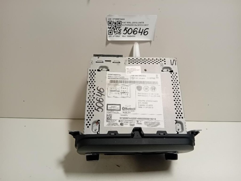 Unità Autoradio 07355674420 Fiat 500L 2013