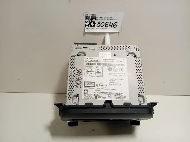 Unità Autoradio 07355674420 Fiat 500L 2013