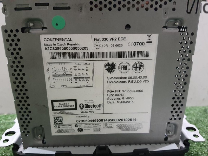 Unità Autoradio NO CODICE SBLOCCO 73559469 Fiat 500L 2013