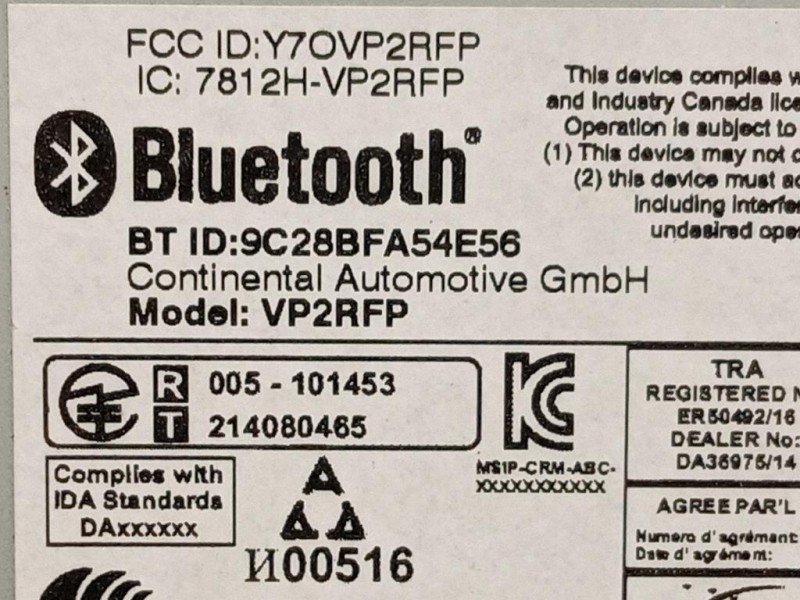 Unità Autoradio 07356966350 Fiat 500X 2018