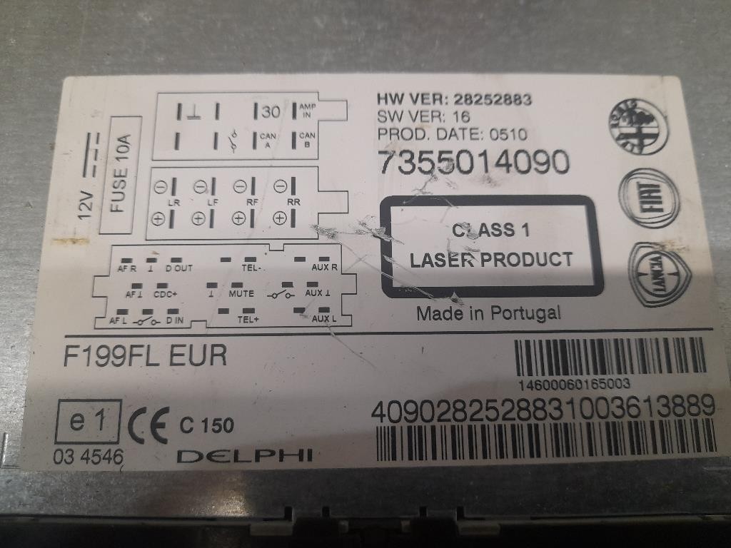 Unità Autoradio 7355014090 Fiat Grande Punto 2009