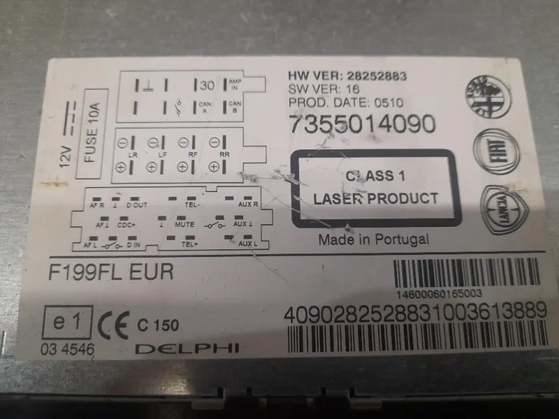 Unità Autoradio 7355014090 Fiat Grande Punto 2009