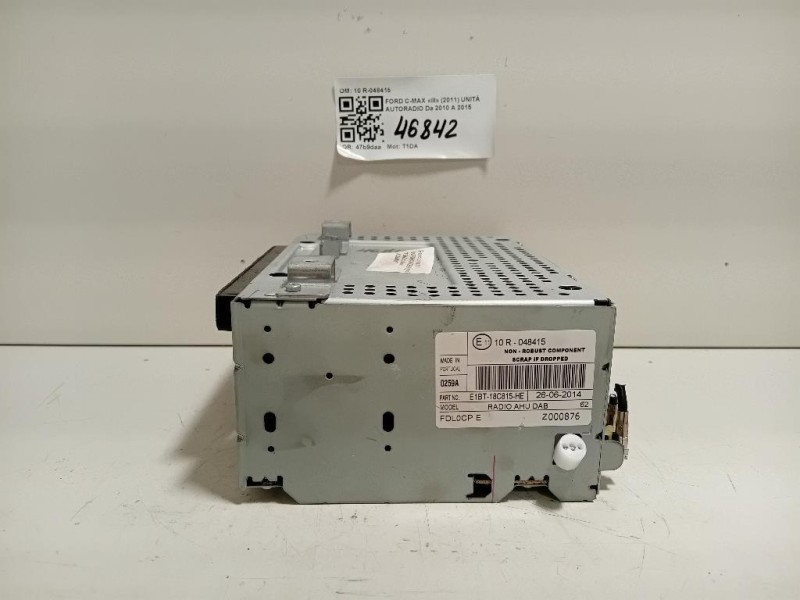 Unità Autoradio E1TB-18C815-HE 10 R-048415 Ford C-max III 2011