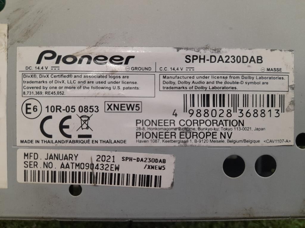 Unità Autoradio SPHDA230DAB PIONEER Ford Fiesta VI 2008