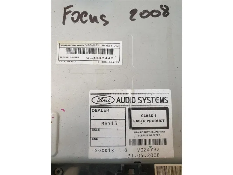 Unità Autoradio VP6M2F-18C821-AG Ford Focus III SW 2008