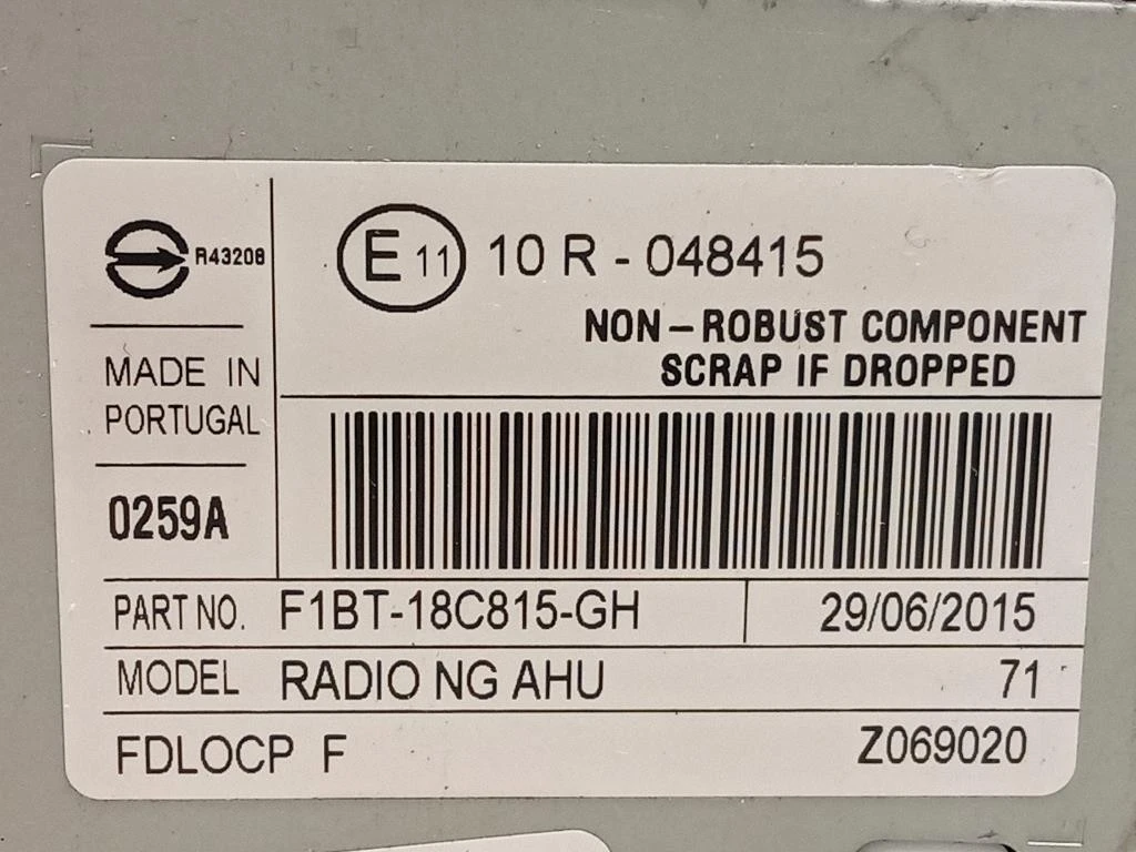 Unità Autoradio F1BT-18C815-GH Ford Focus IV 2014