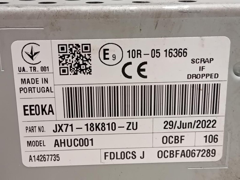 Unità Autoradio JX71-18K810-ZU Ford KUGA III 2020