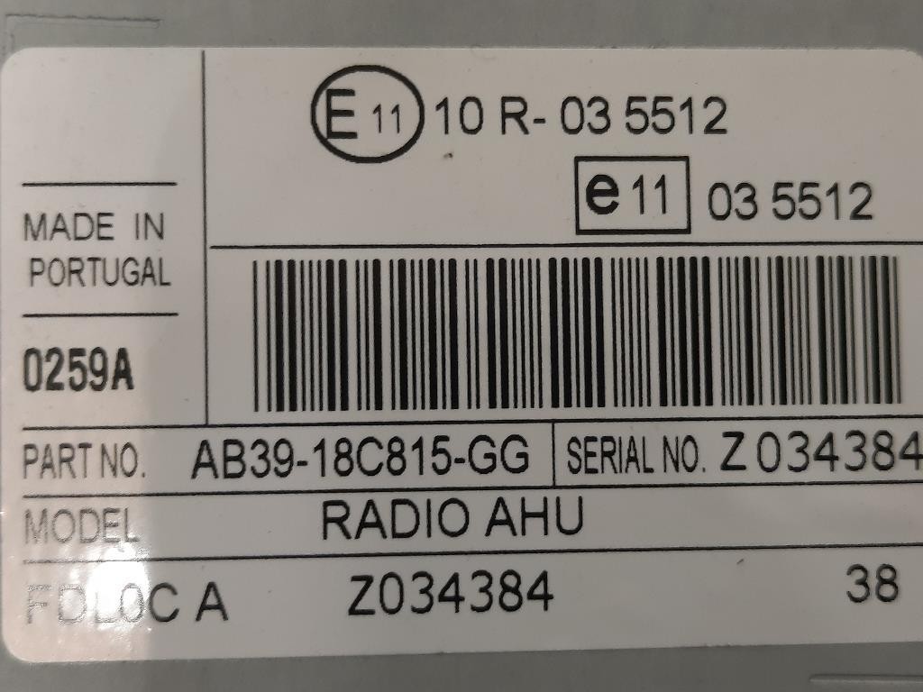 Unità Autoradio 10R035512 Ford Ranger IV 2012