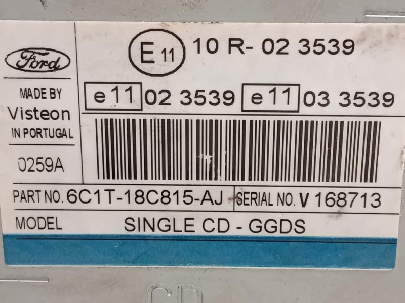 Unità Autoradio 02 3539 Ford Transit V 2006