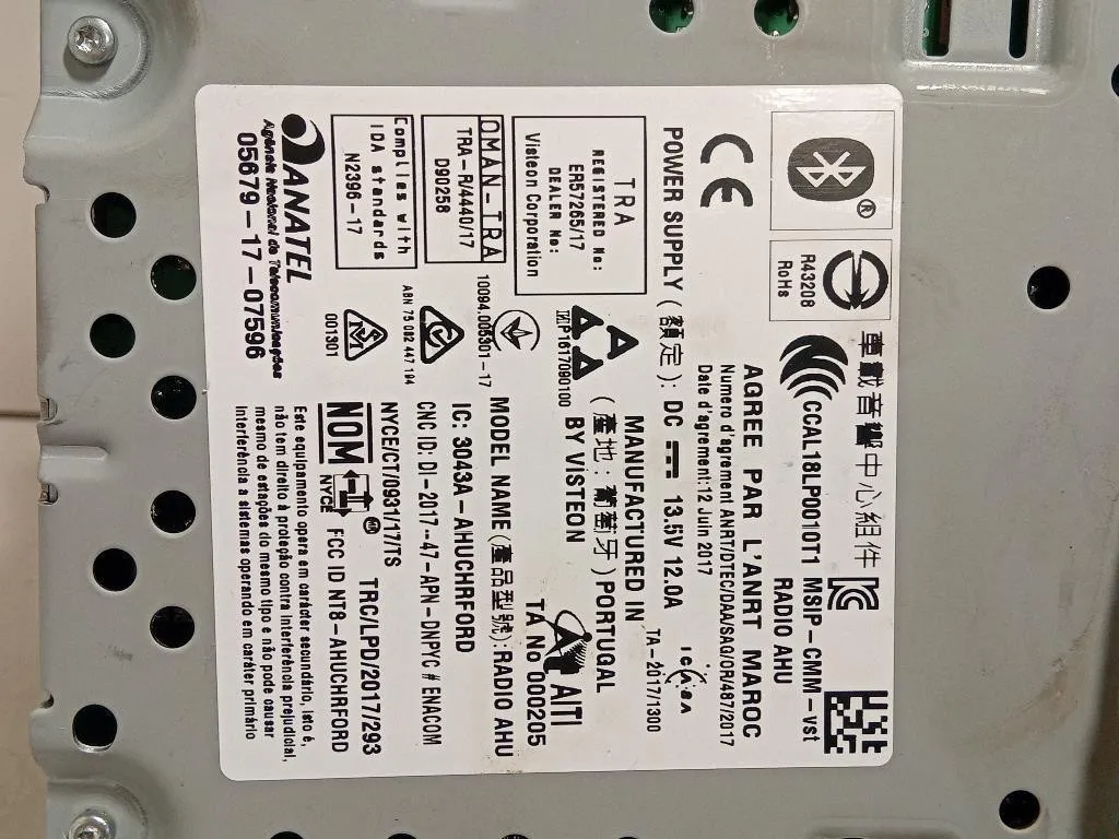 Unità Autoradio JK2T-18D832-BY Ford Transit Custom I 2013