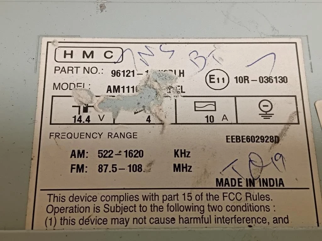 Unità Autoradio 961001J200 Hyundai I20 I 2009