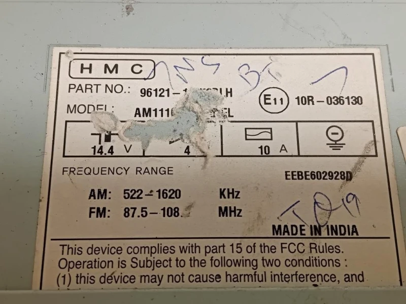 Unità Autoradio 961001J200 Hyundai I20 I 2009