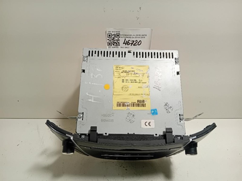 Unità Autoradio 61014035 Hyundai I30 II 2015