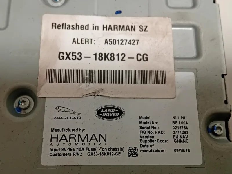 Unità Autoradio GX53-18K812-CG Jaguar XE 2015