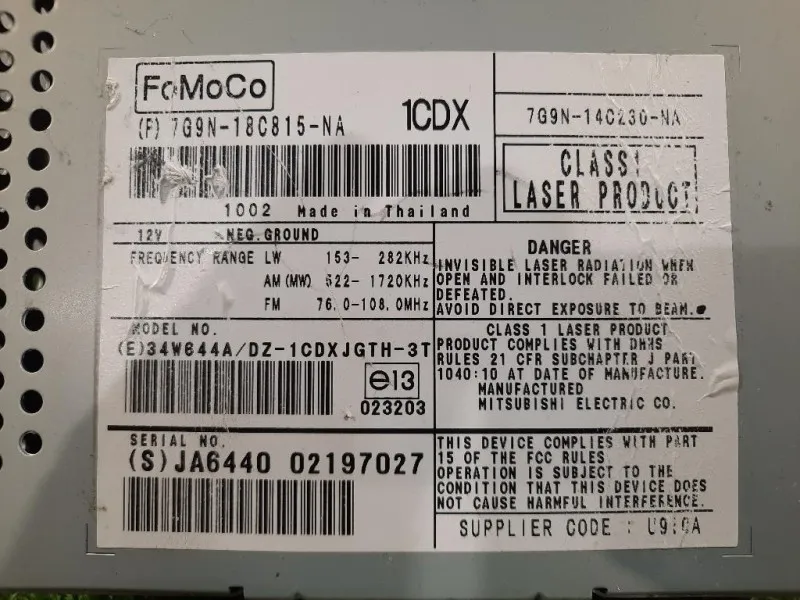 Unità Autoradio 7G9N-18C815-NB Jaguar XF I 2008