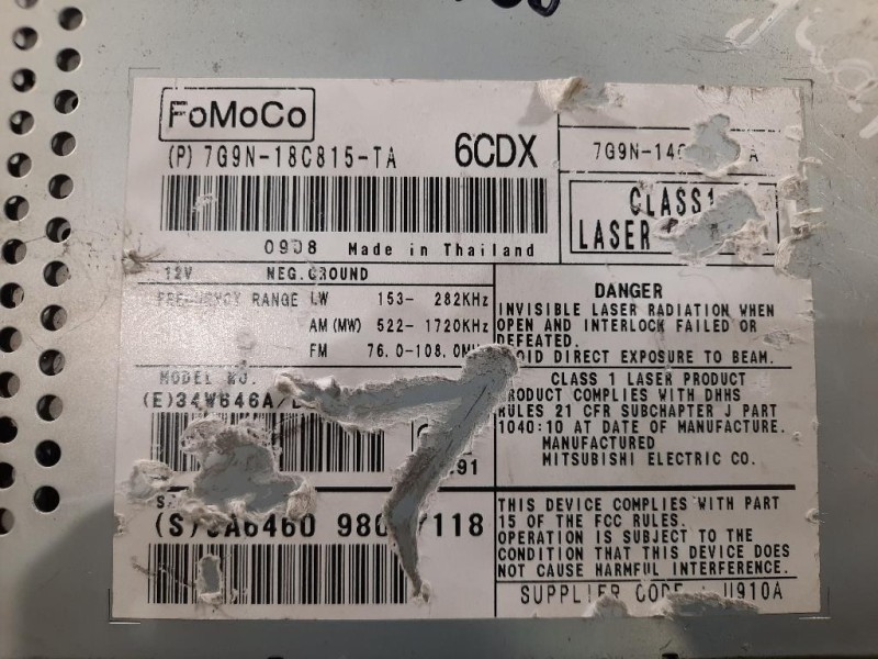 Unità Autoradio 7G9N-18C815-NB Jaguar XF I 2008