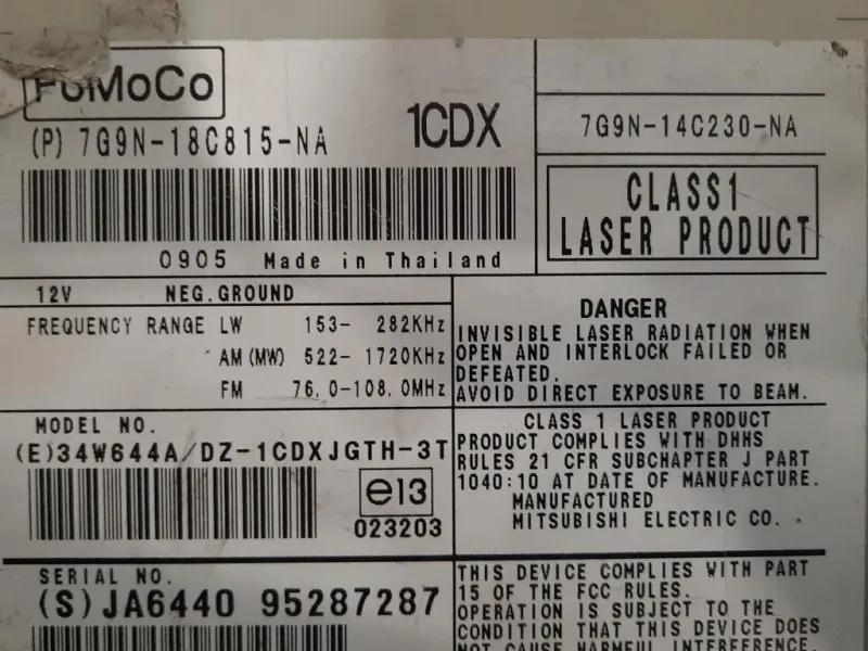 Unità Autoradio 8X23-14C512-AA Jaguar XF I 2008